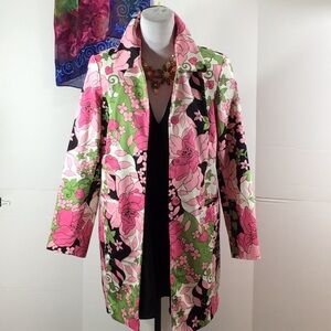 Aldo Trevi vintage floral long blazer jacket 8